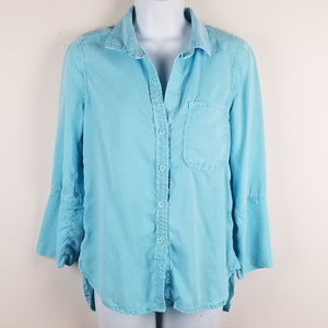 Bella Dahl Women Light Blue Shirt Top XS Soft